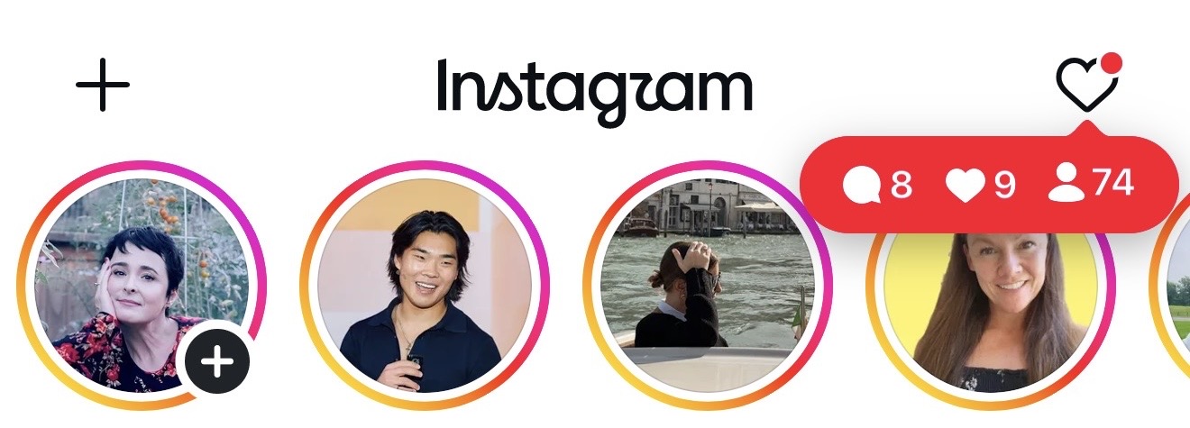 Instagram new follower notice, number 2
